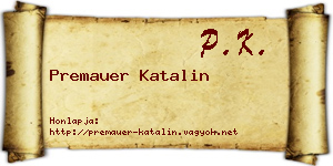 Premauer Katalin névjegykártya